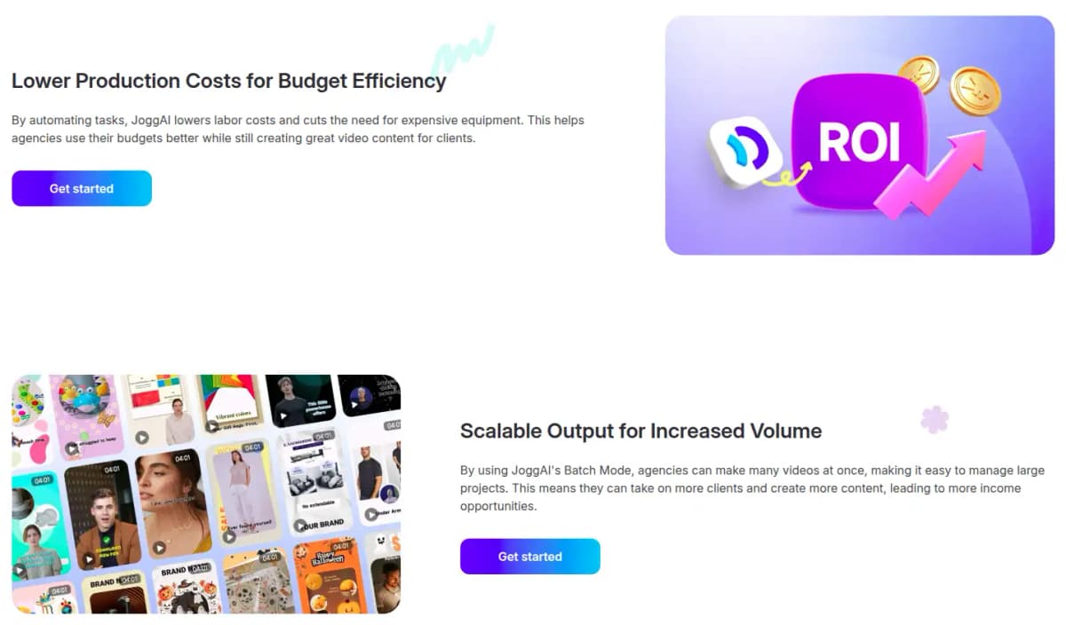 JoggAI use case for agencies creating professional video content