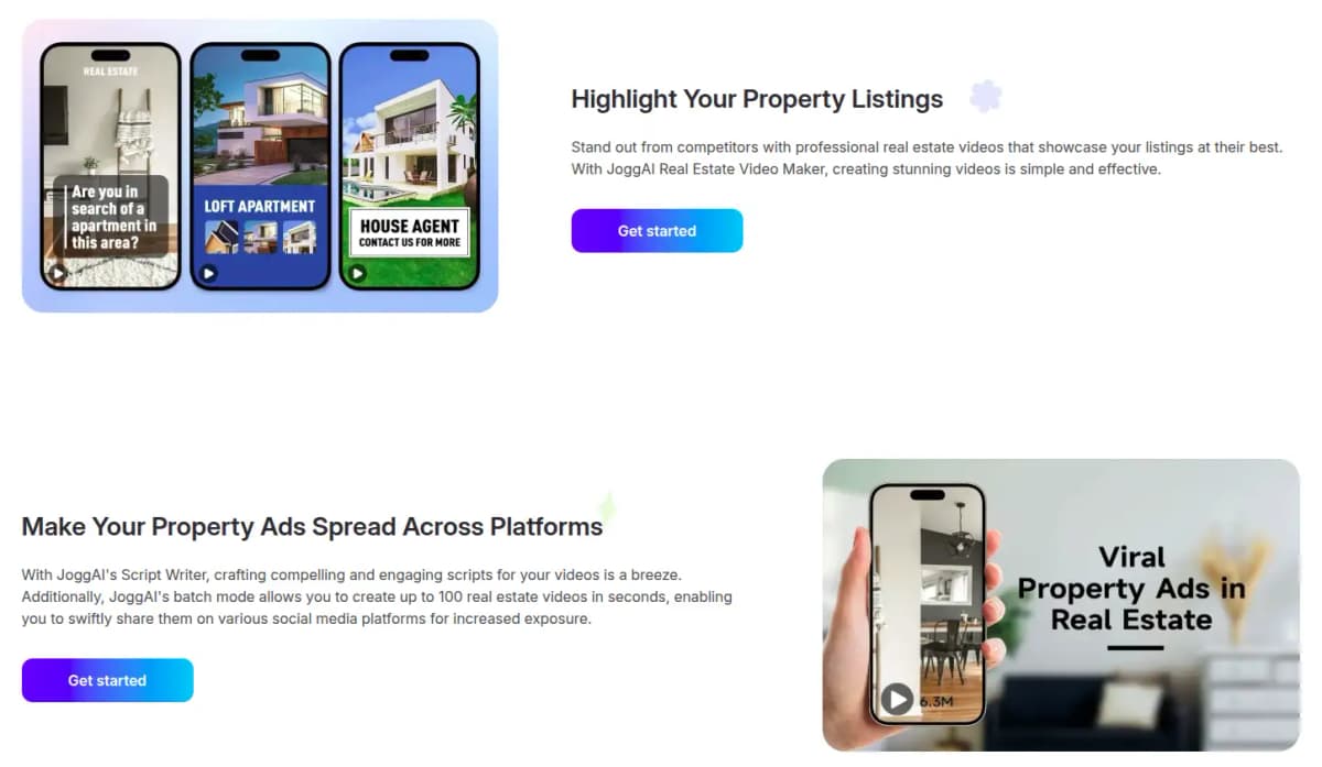 JoggAI use case for real estate video tours