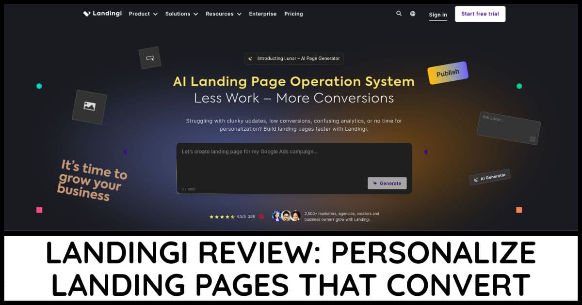 Landingi Review cover image
