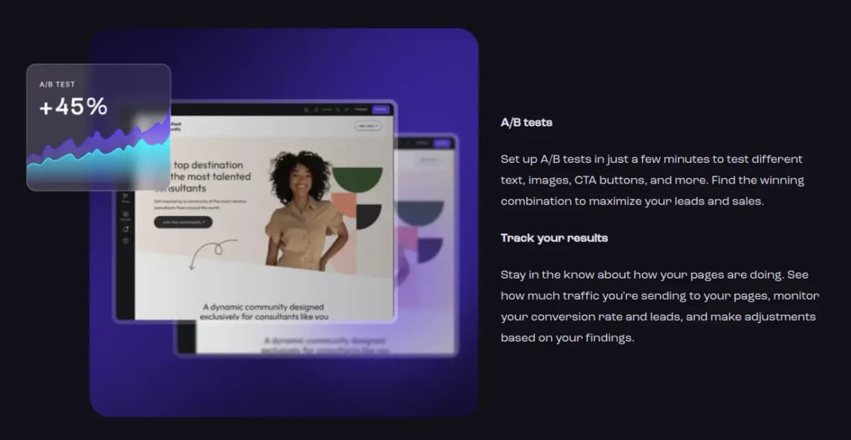leadpages review features ab testing