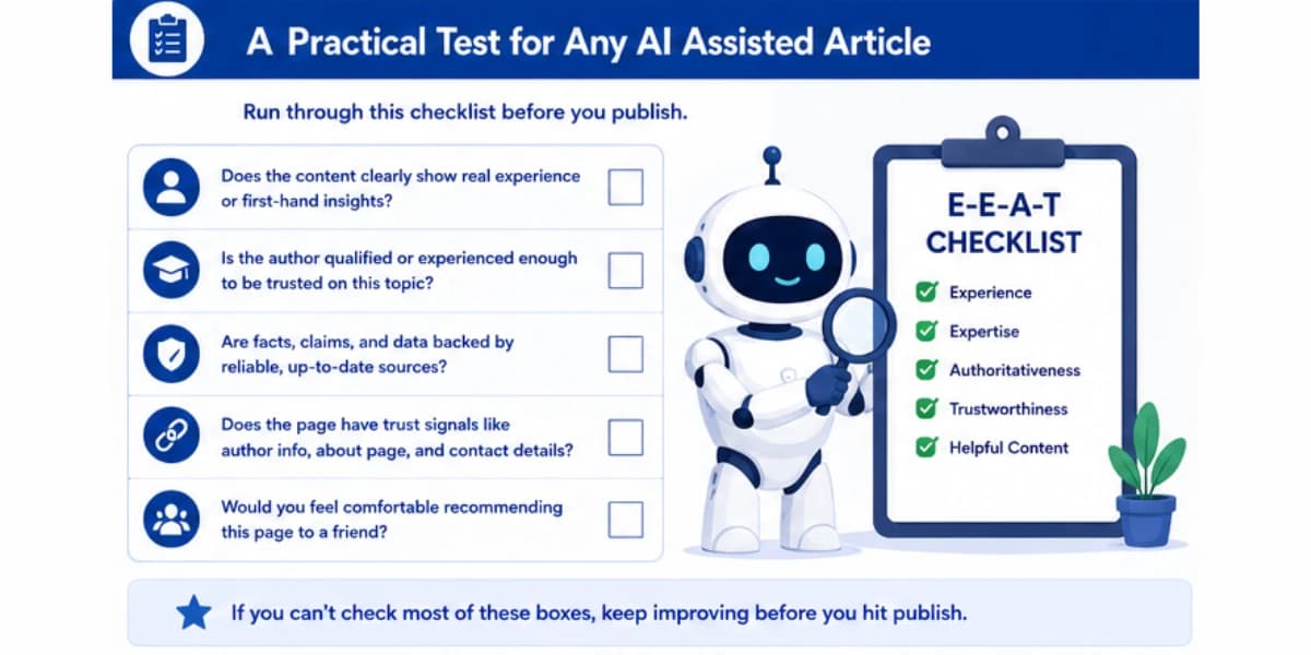 Practical test for AI assisted articles