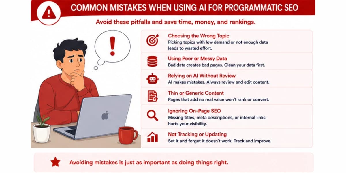 Programmatic SEO with AI workflow mistakes