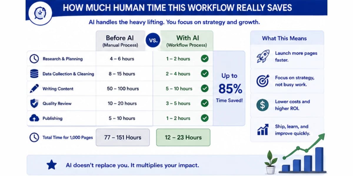 Programmatic SEO with AI workflow saves time
