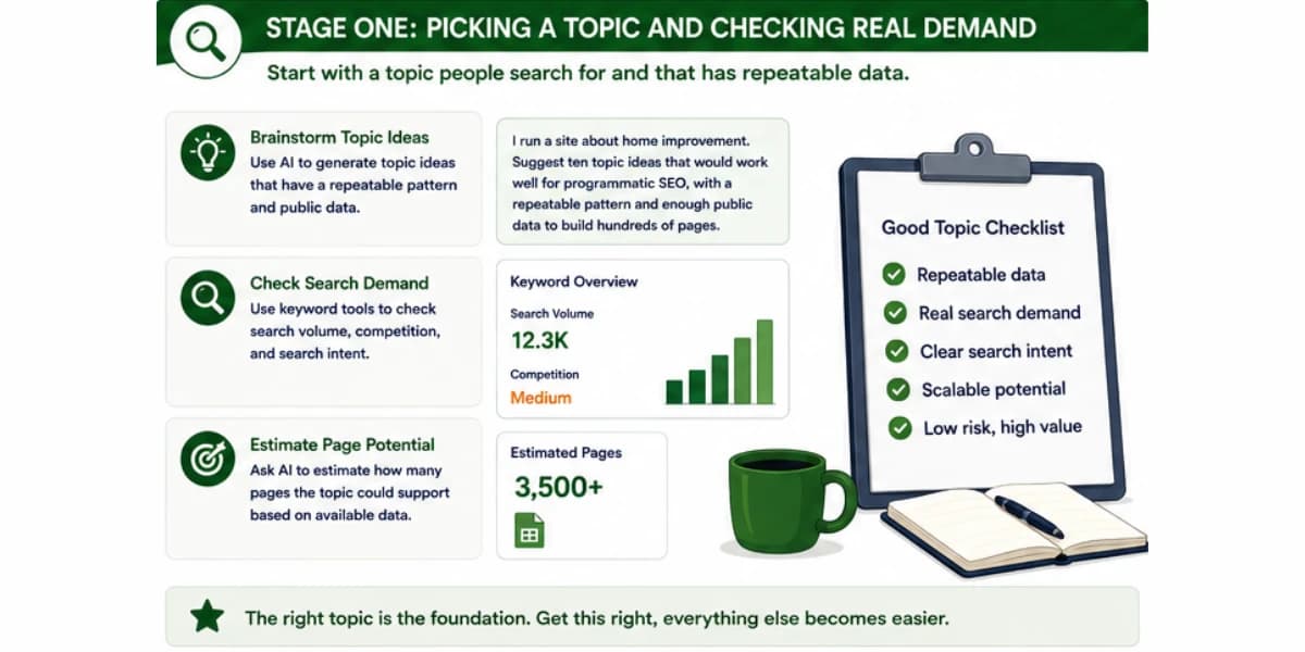 Programmatic SEO with AI workflow stage one