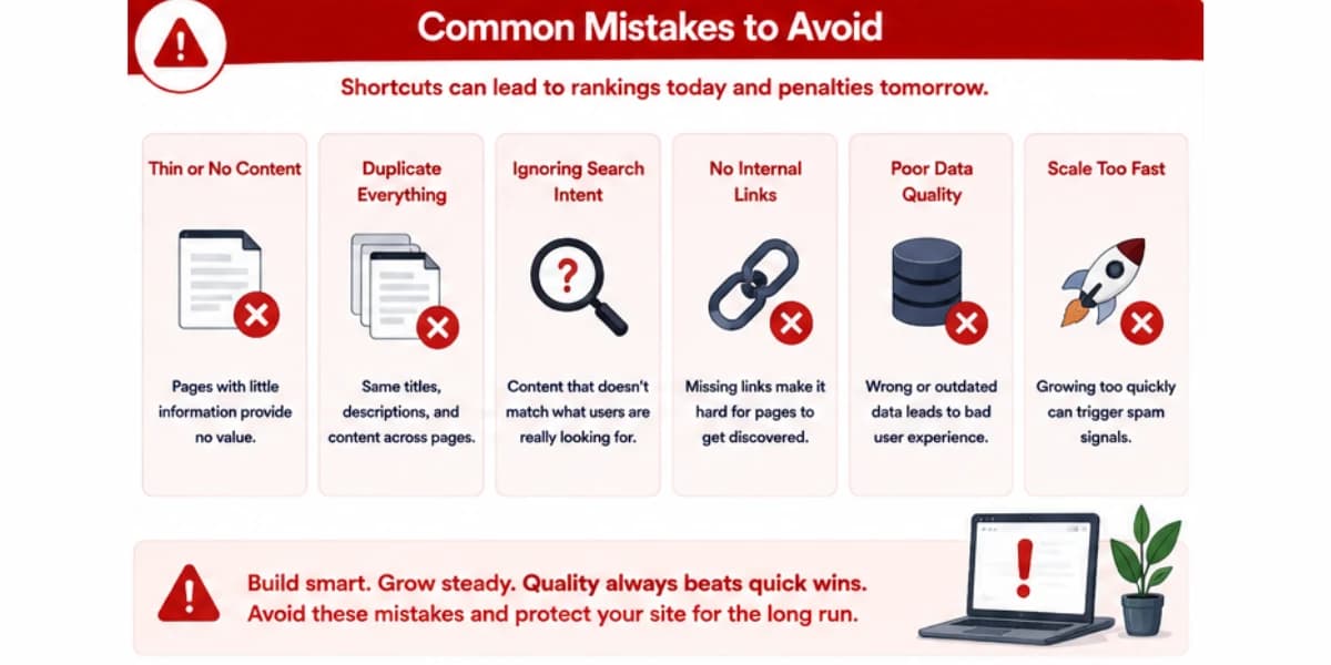 Programmatic SEO mistakes to avoid