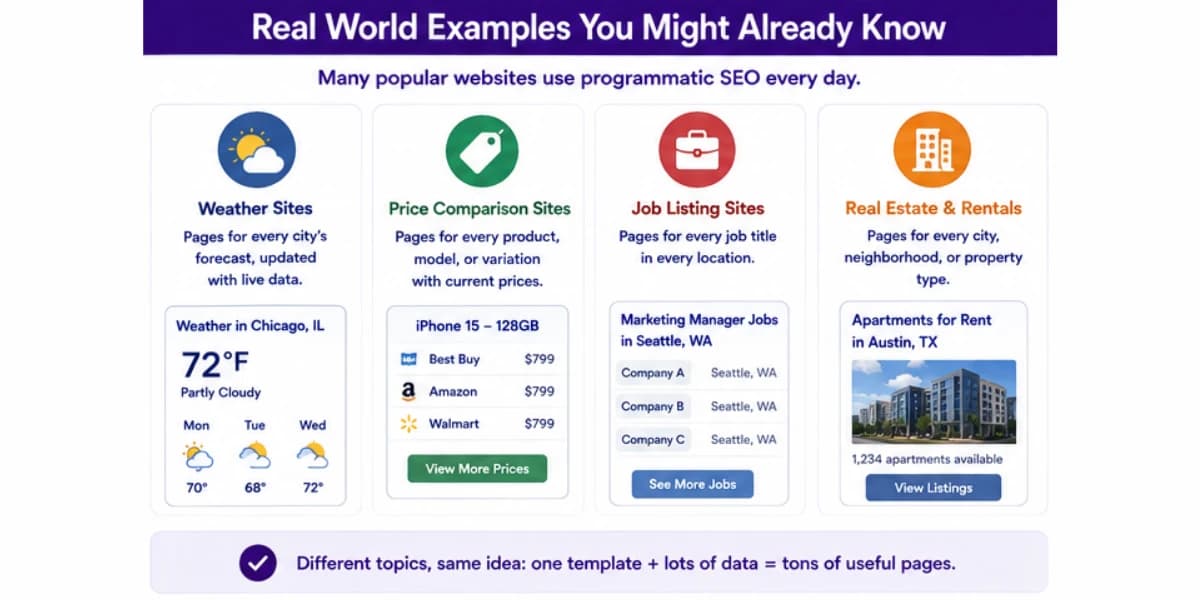 Programmatic SEO real world examples