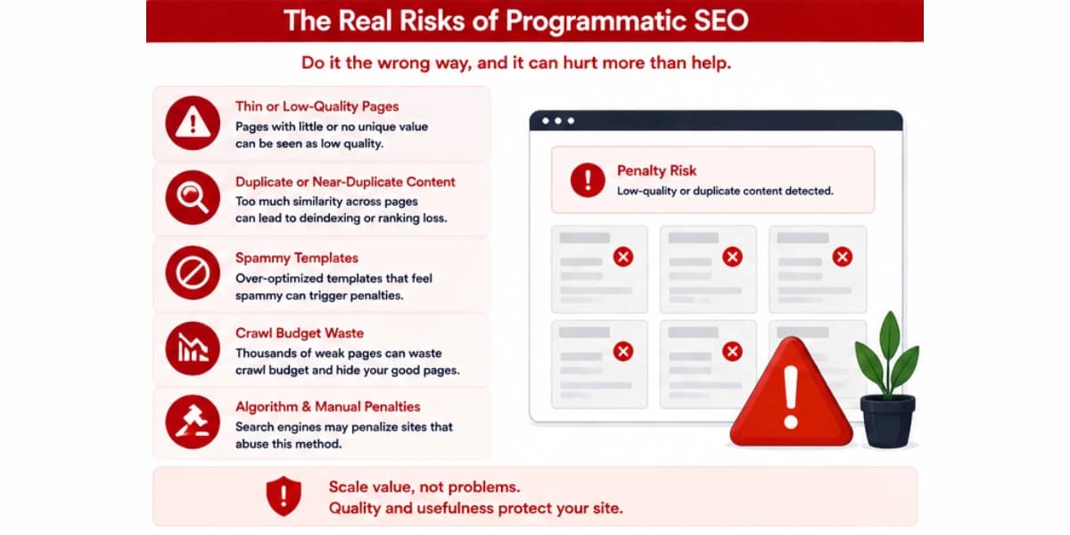 Programmatic SEO risks