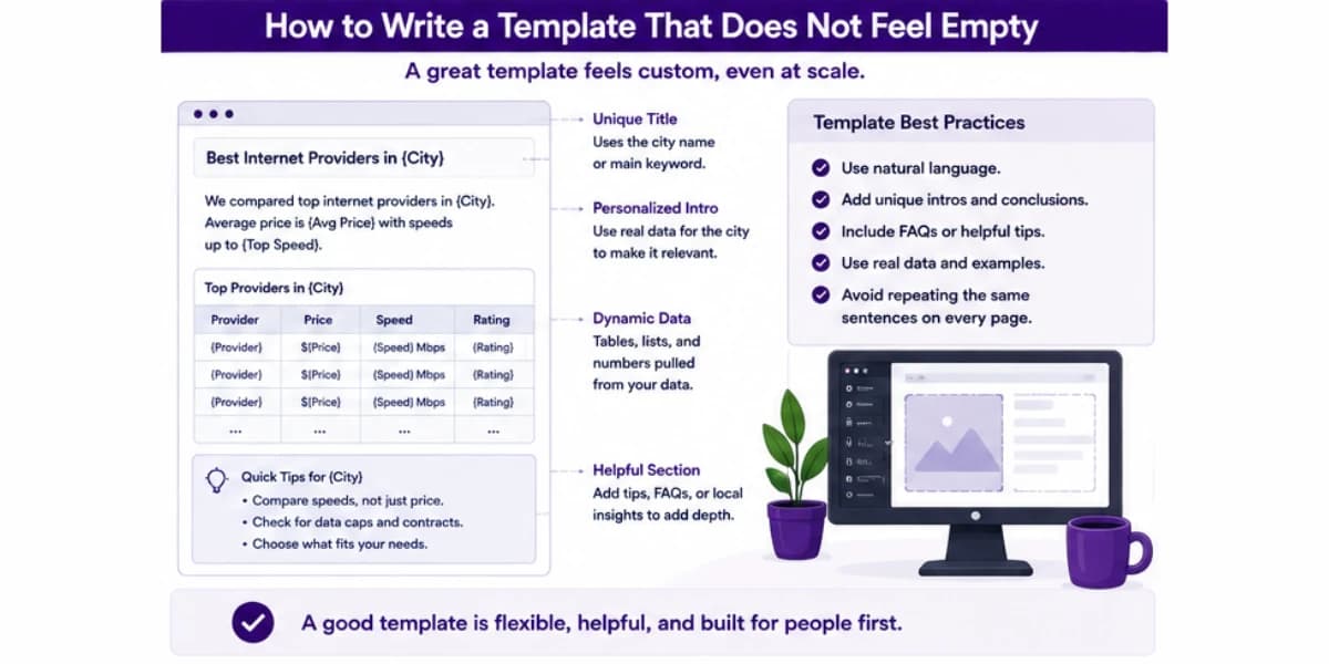 Programmatic SEO template writing