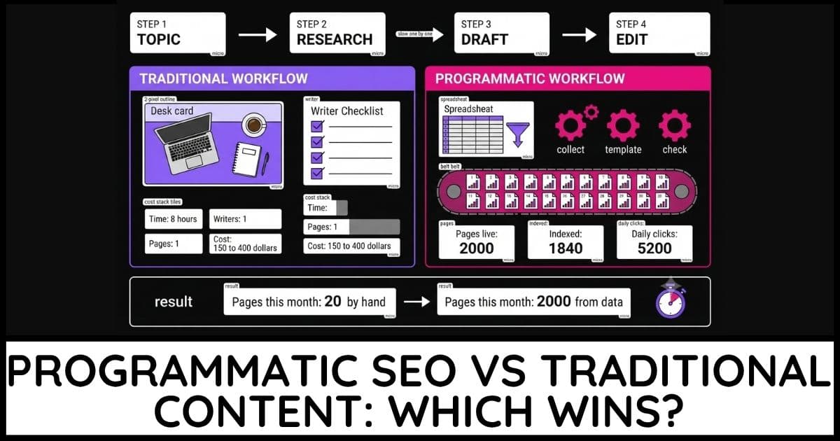 Programmatic SEO vs traditional content comparison