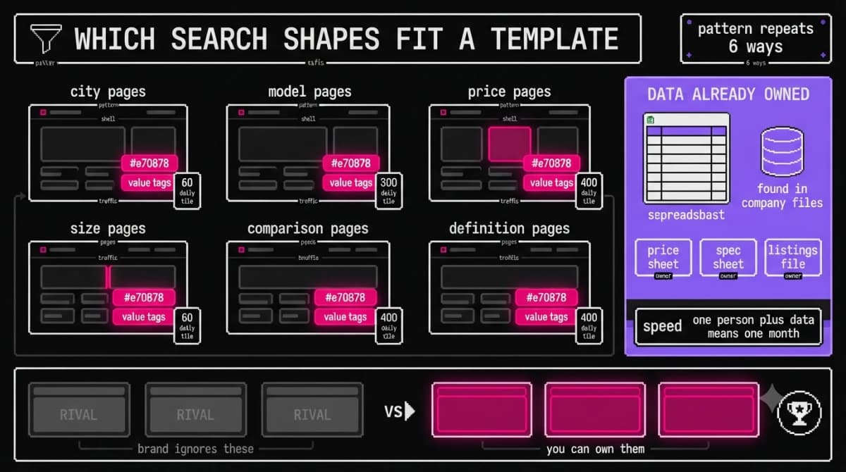 Programmatic SEO covering hundreds of small searches