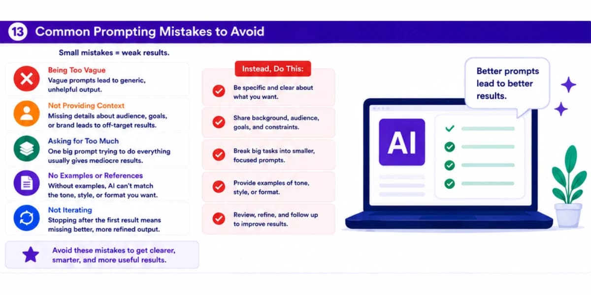 Prompting mistakes to avoid