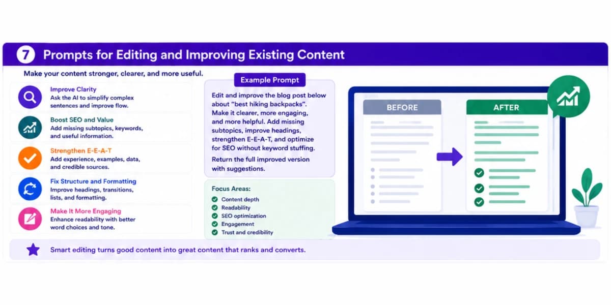 Prompts for editing content