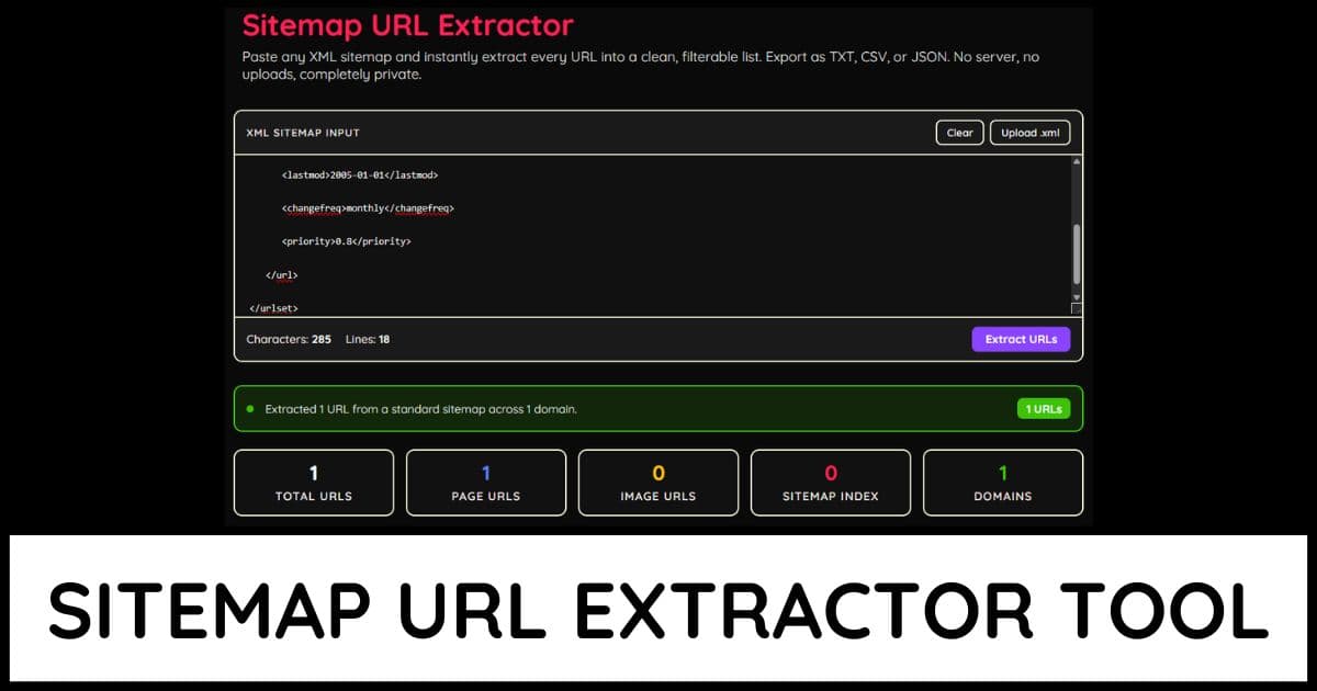 Sitemap URL Extractor