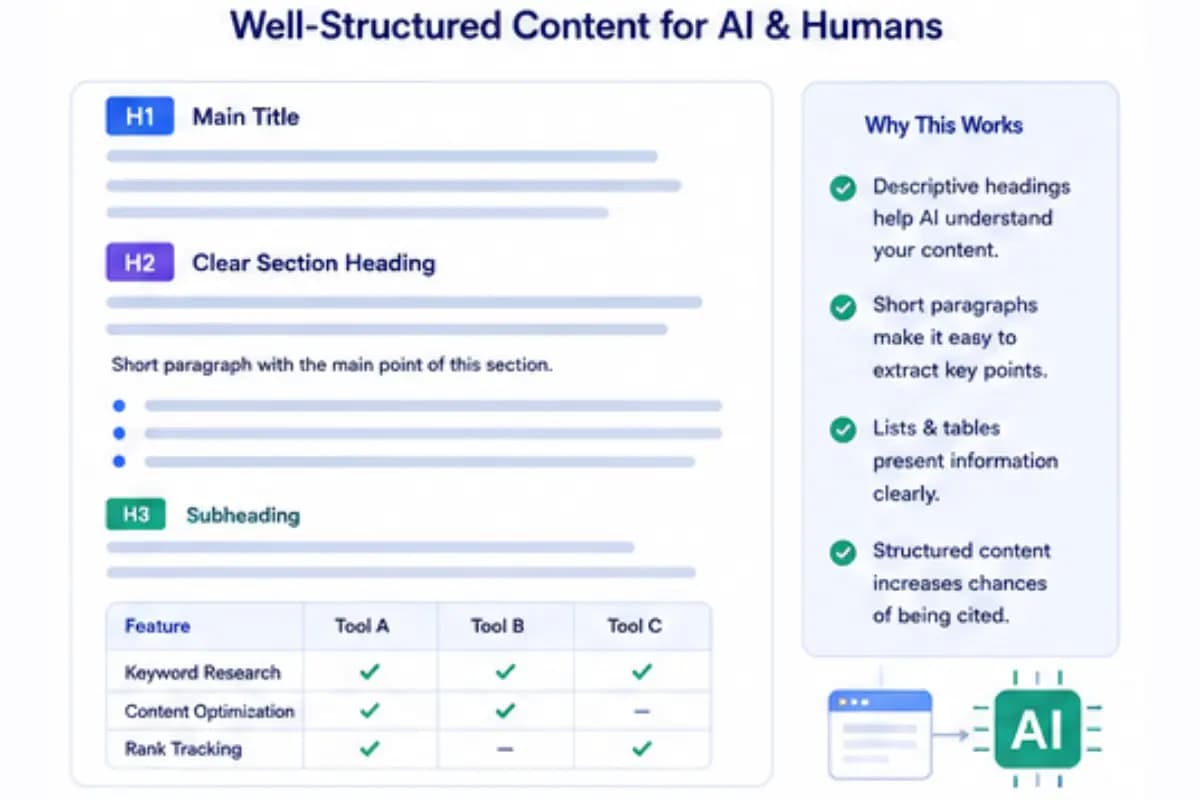 Structure content for easy understanding