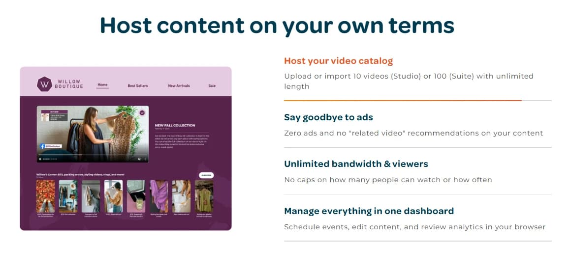 Switcher Studio Host and Monetize