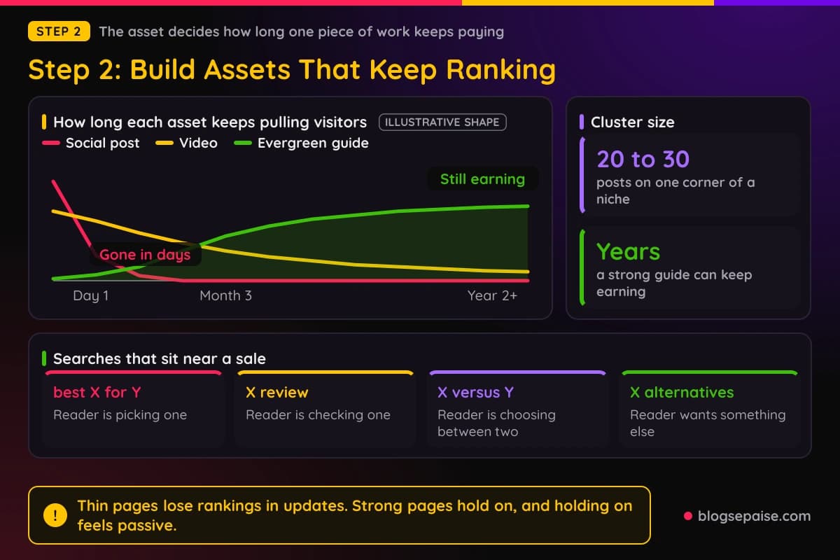 Evergreen affiliate assets that keep ranking for years
