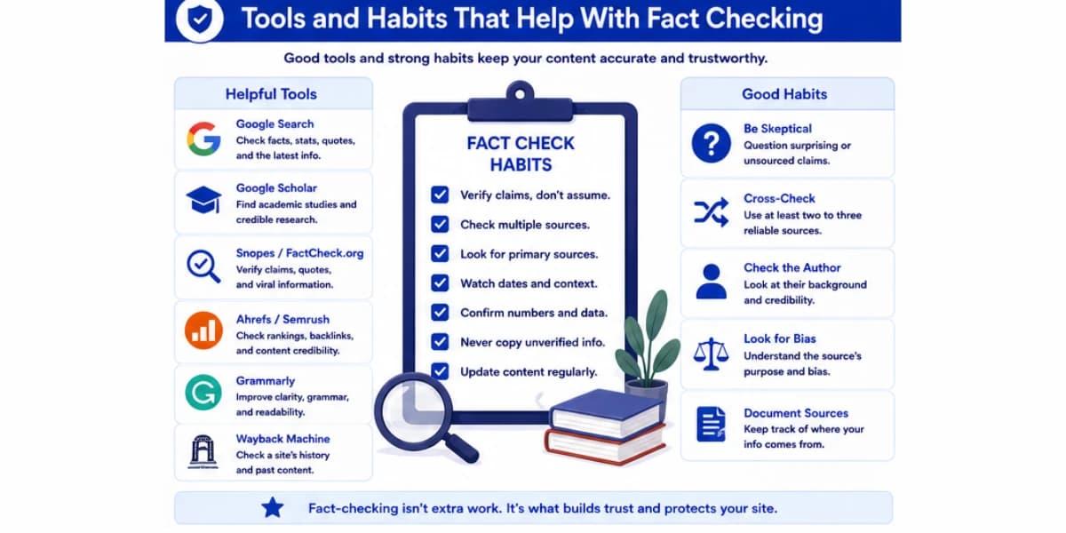 Tools for fact checking AI content