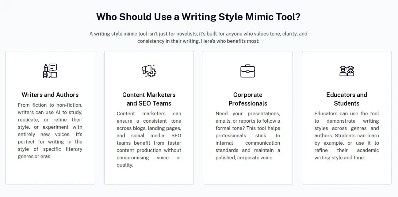 Undetectable AI Writing Style Replicator feature showing how it analyzes and replicates writing styles