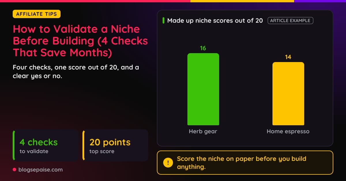 How to validate a niche before building (4 checks that save months)