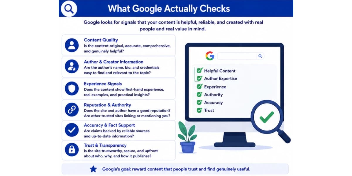 What Google actually checks for E-E-A-T