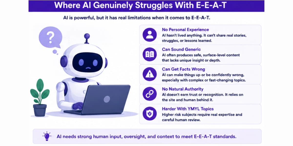 Where AI struggles with E-E-A-T