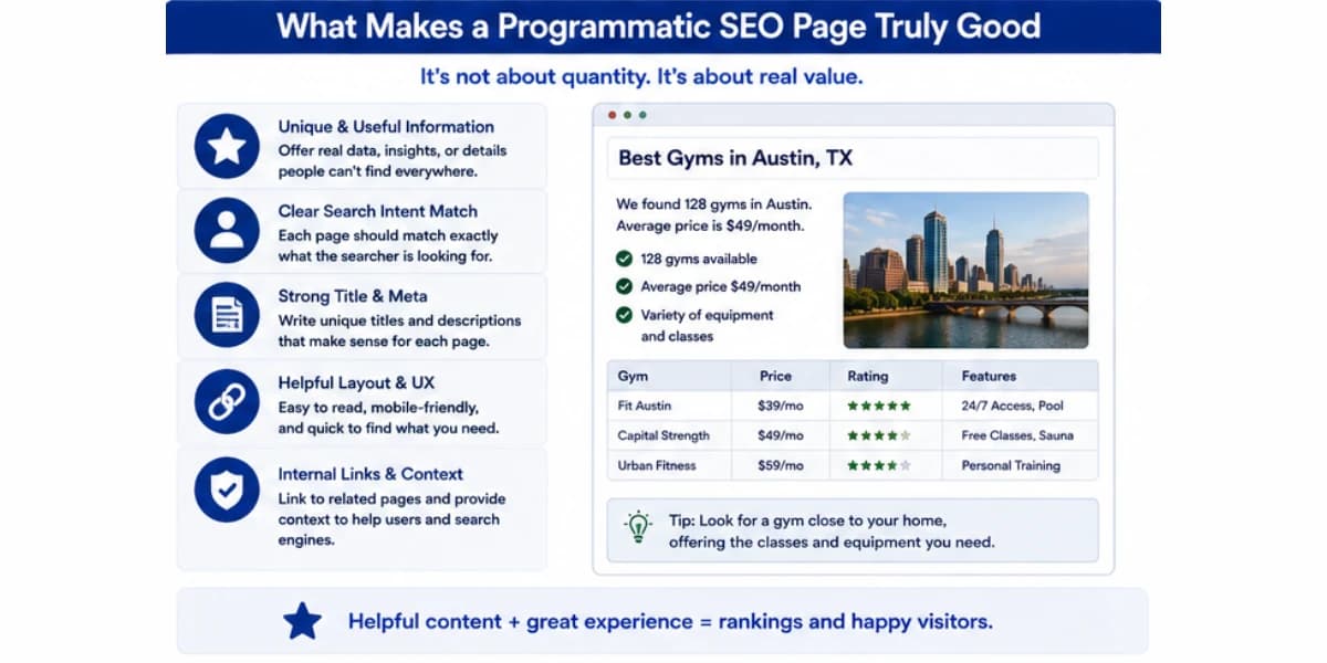 Why programmatic SEO pages rank better with good data