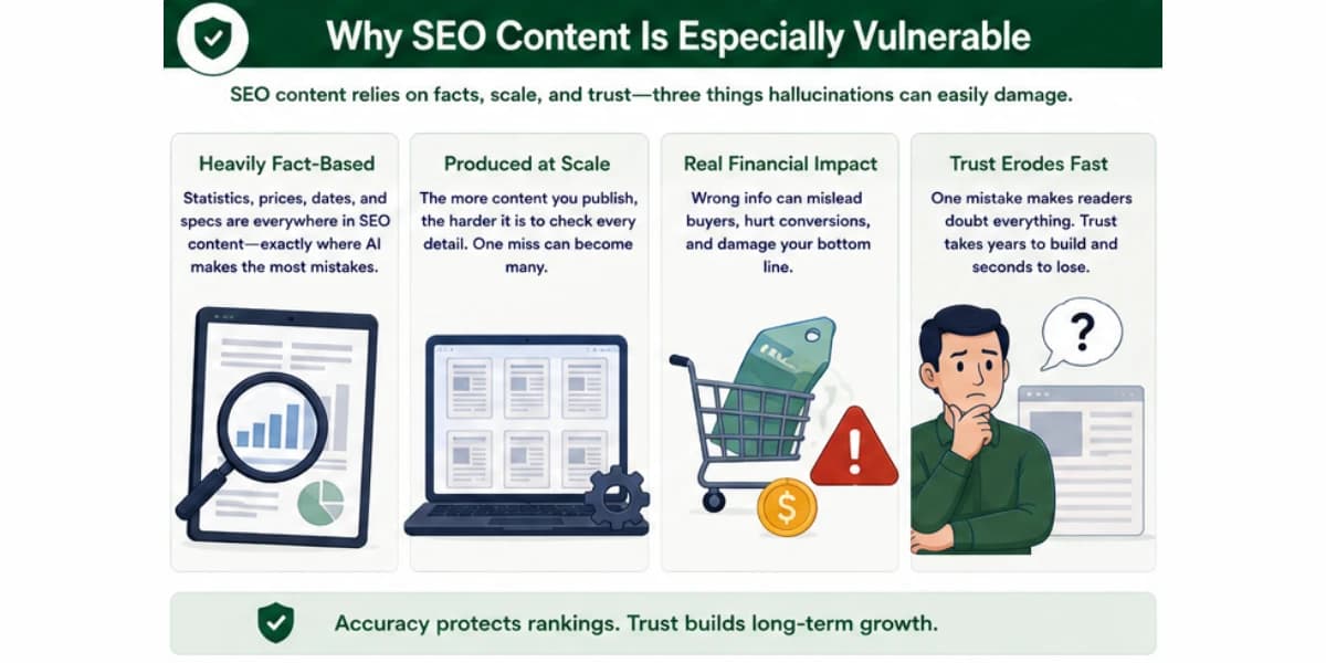 Why SEO content is vulnerable to AI hallucinations