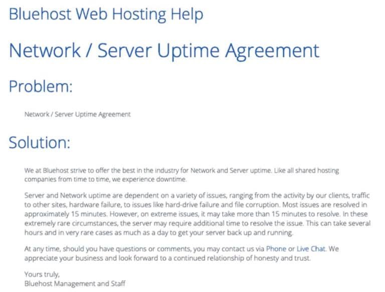 bluehost-server-uptime-agreement