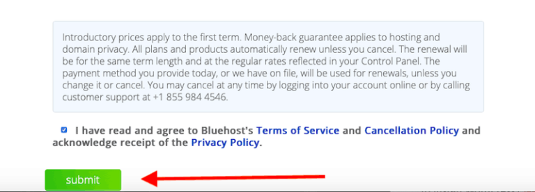 bluehost-review-submit