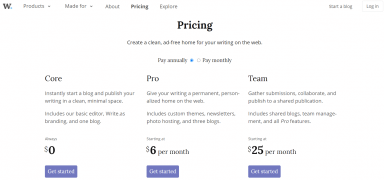 write.as pricing drive-traffic-to-my-website