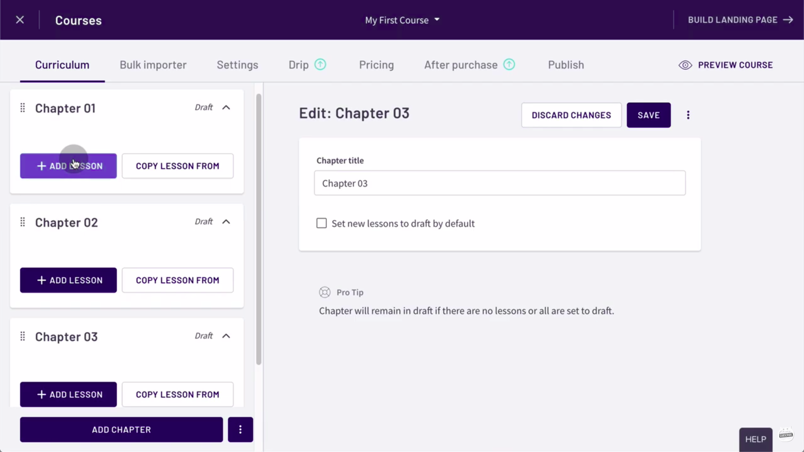 Thinkific-review-tutorial-create-chapters