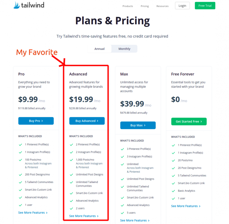 Tailwind-review-pricing-plans