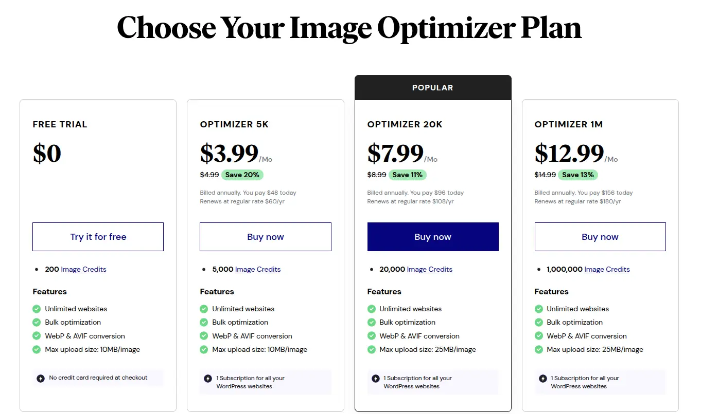 elementor-review-image-optimizer-pricing-plans
