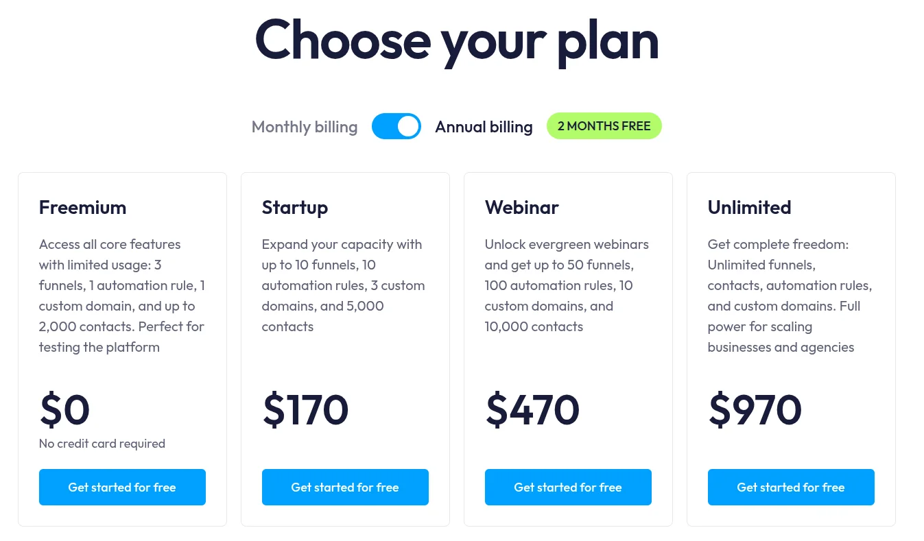 systeme-review-pricing-plans