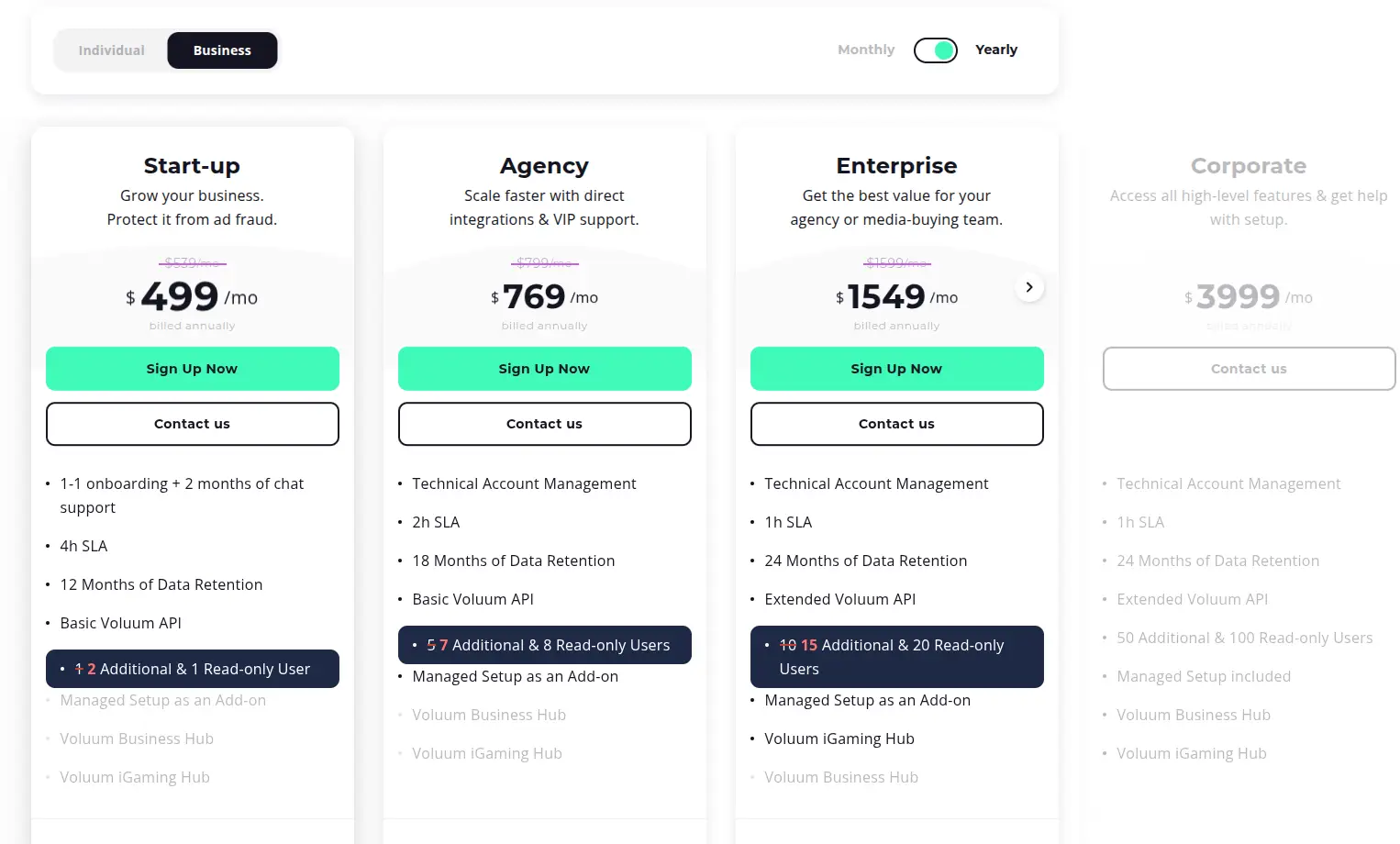 voluum-review-pricing-plans-business